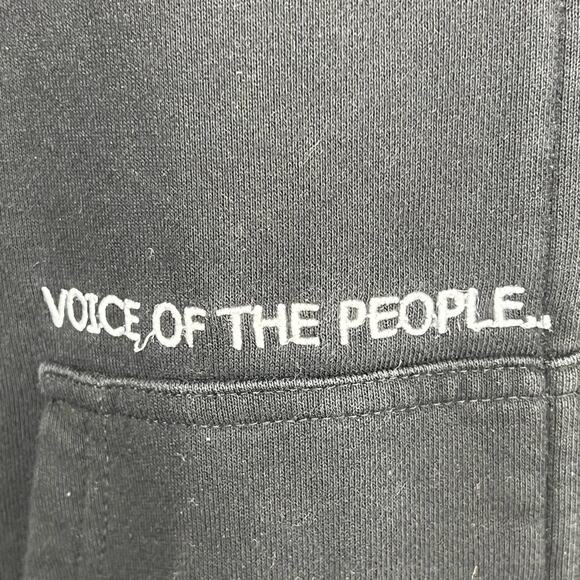 Barstool Sports Full Zip Hoodie Viva Voice Of The People Black EMBROIDERED SZ XL - Picture 4 of 6